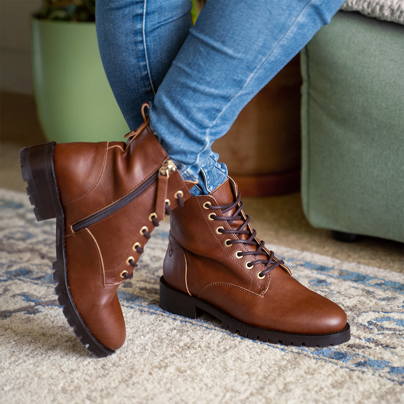Athena – Brown Vegan Boots
