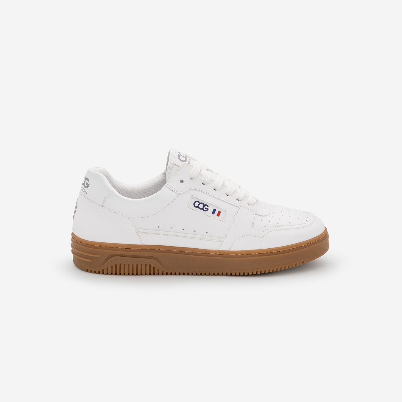 Able – Weißer Veganer Sneaker mit brauner Sohle aus Mais