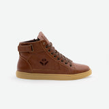 Wallace - Brown | Vegan High-Top Sneaker with Zipper