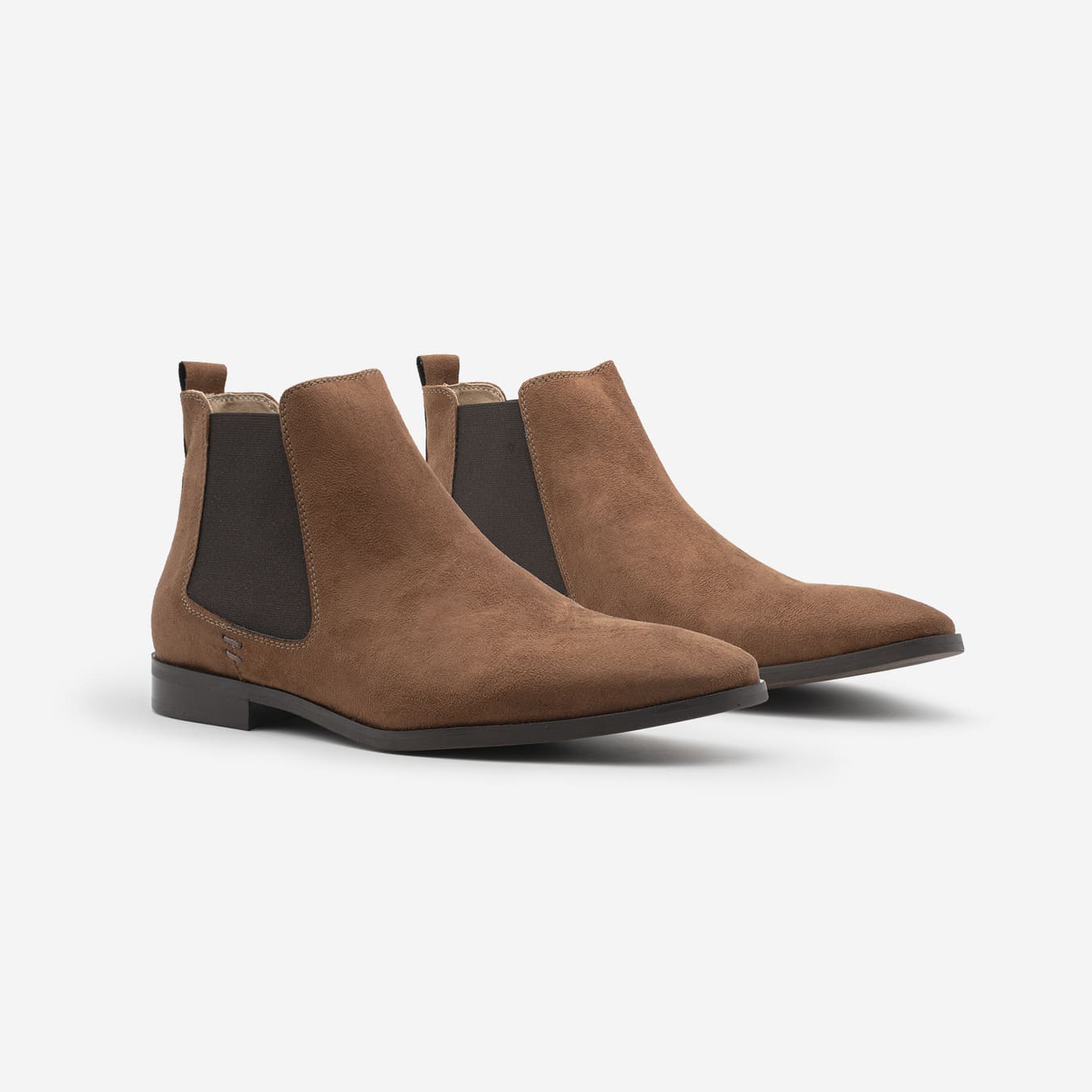 Alan Chelsea Boots - Braunes veganes Nubukleder