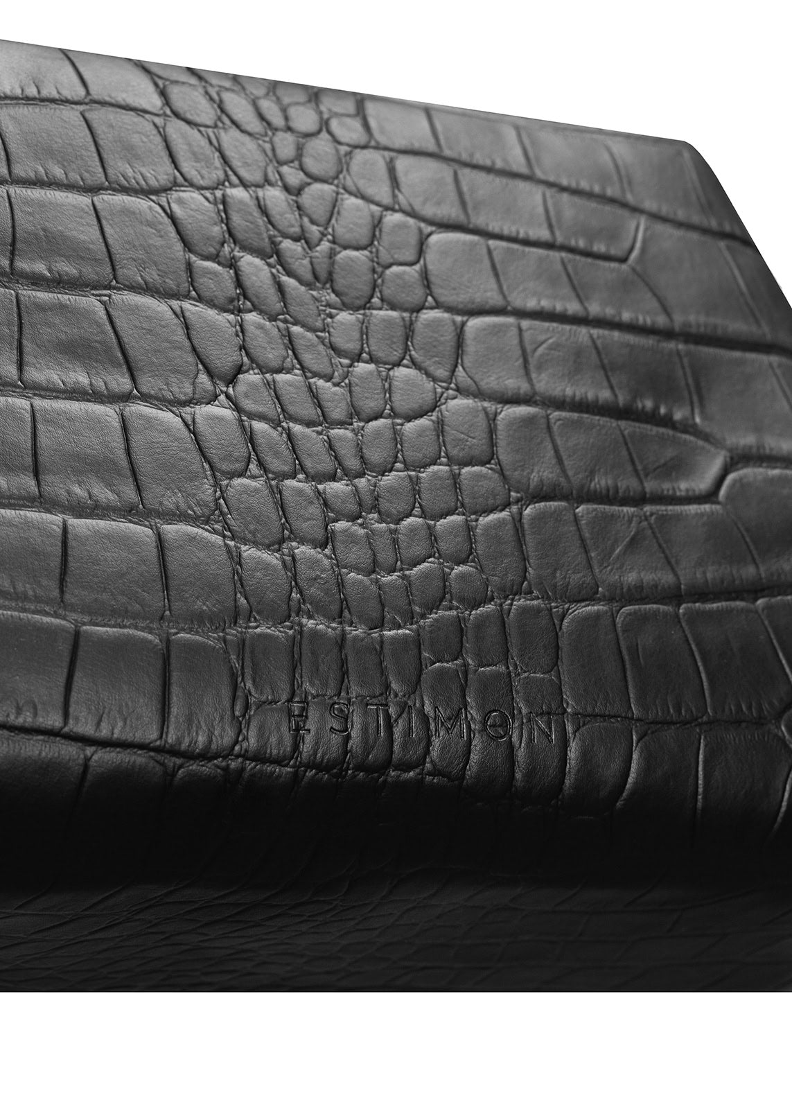 BOWLING BAG corn leather black croco