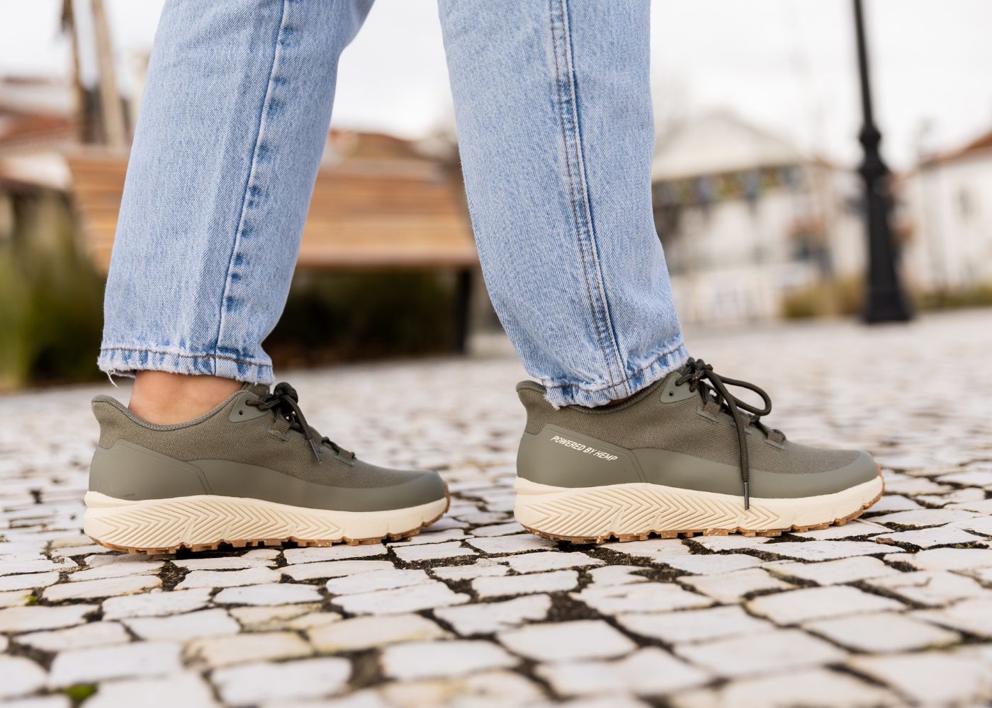 Trekker wasserdichte Hanfschuhe für Frauen in Dunkelgrün
