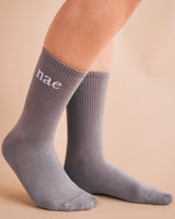 grey socks in organic cotton from nae vegan shoes