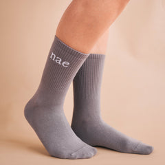 Animal Friendly vegane Socken Frauen Accessoires Größe M Elastisch grau