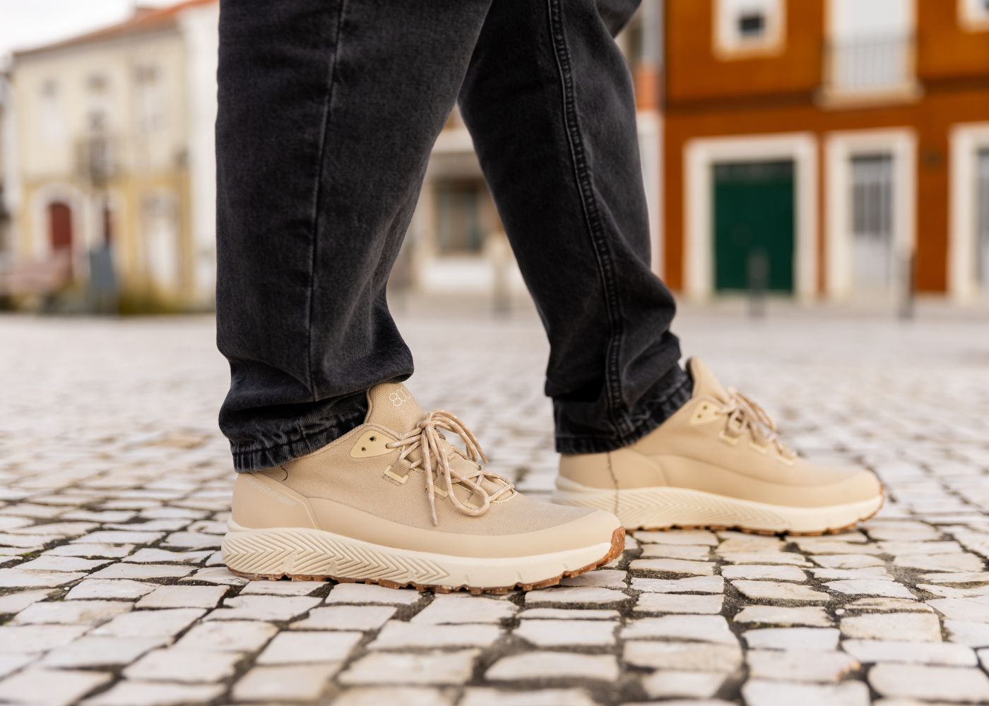 Trekker wasserdichte Hanfschuhe für Männer in Beige