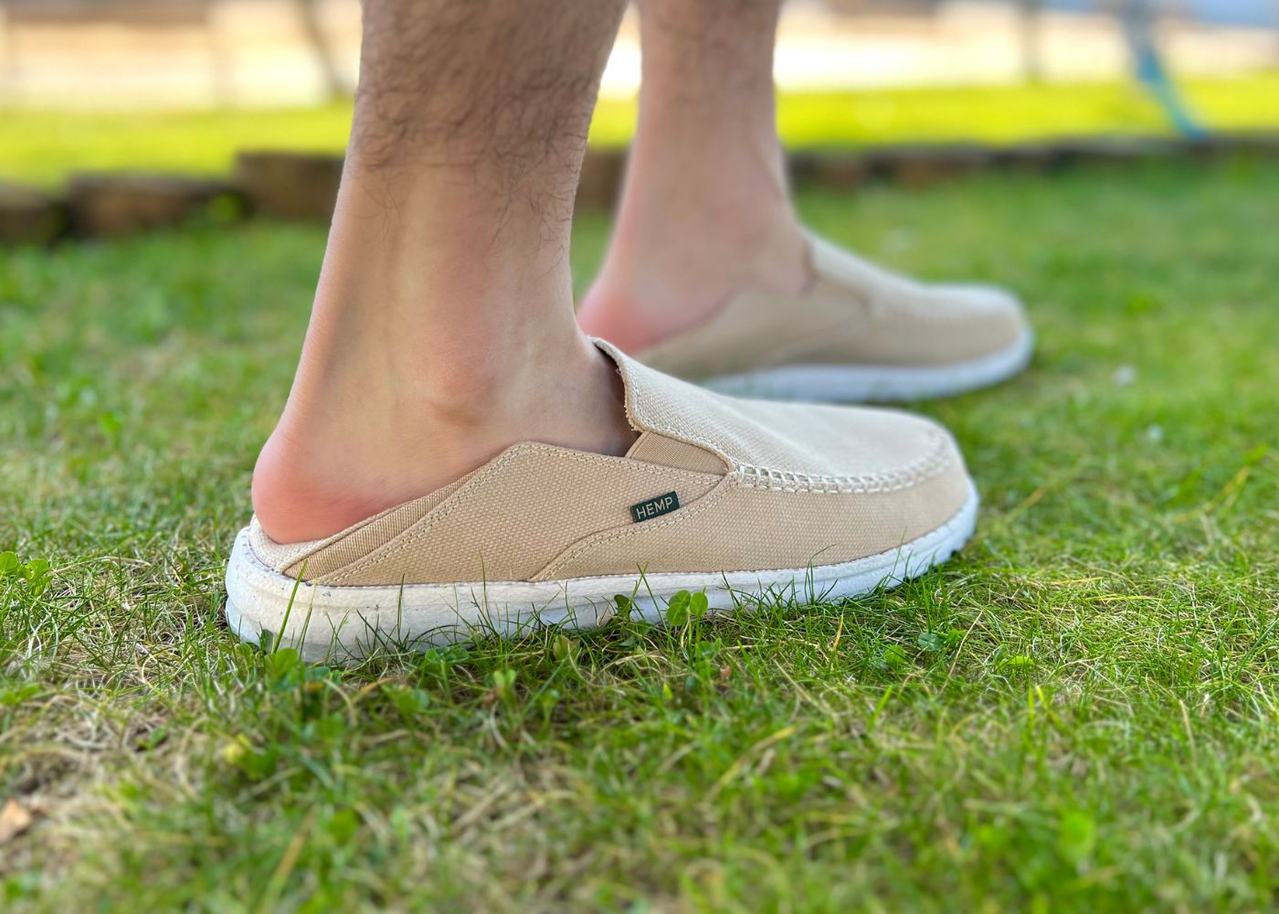 SunSlide Hanf-Slipper für Herren in Beige