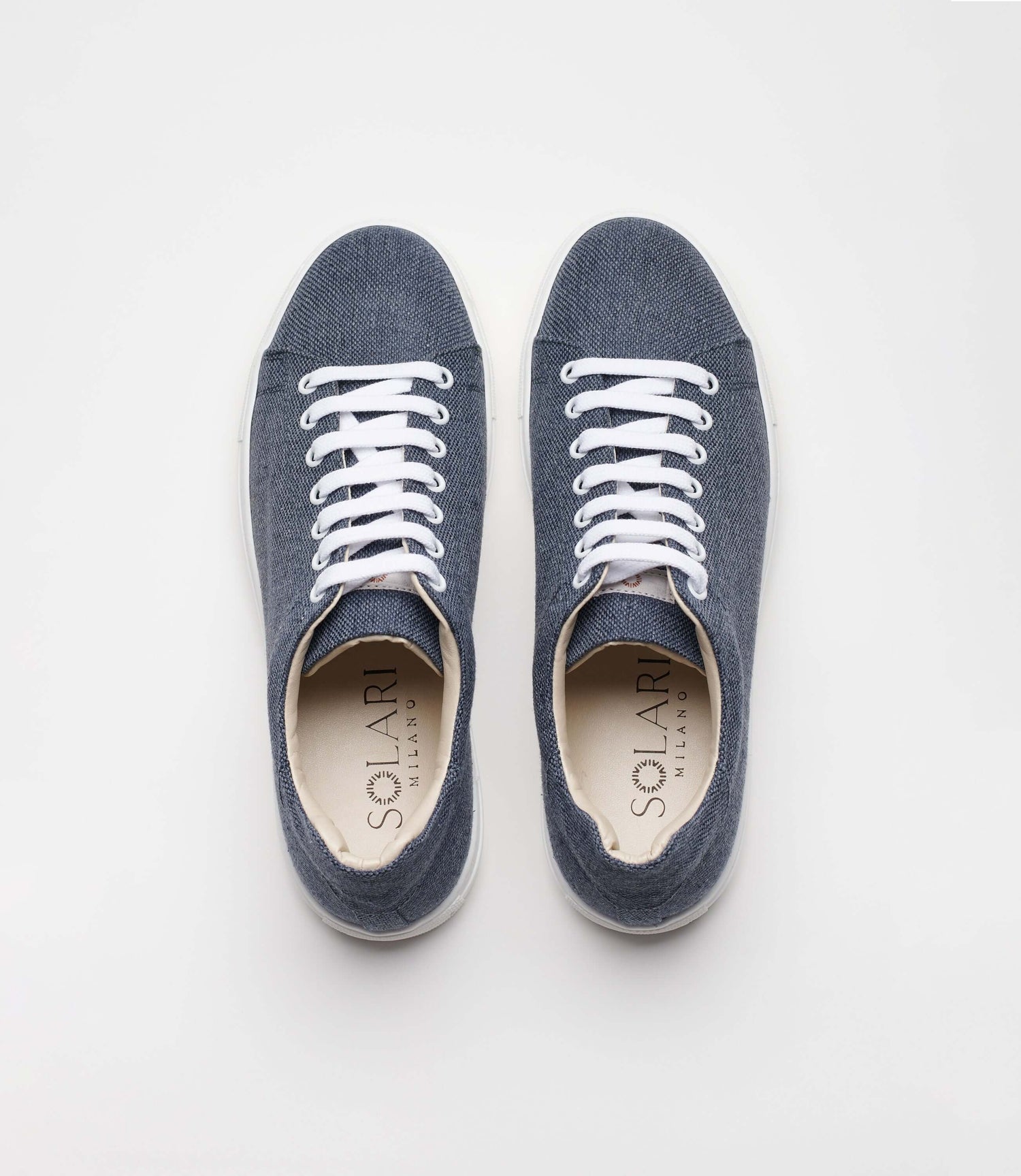 Vegan Hemp Sneaker V1 from Solari Milano, showcasing a stylish and sustainable design in breathable hemp.