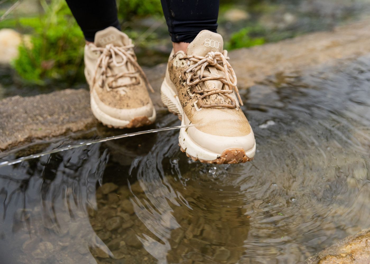 Trekker wasserdichte Hanfschuhe für Frauen in Beige