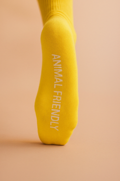 animal friendly yellow socks