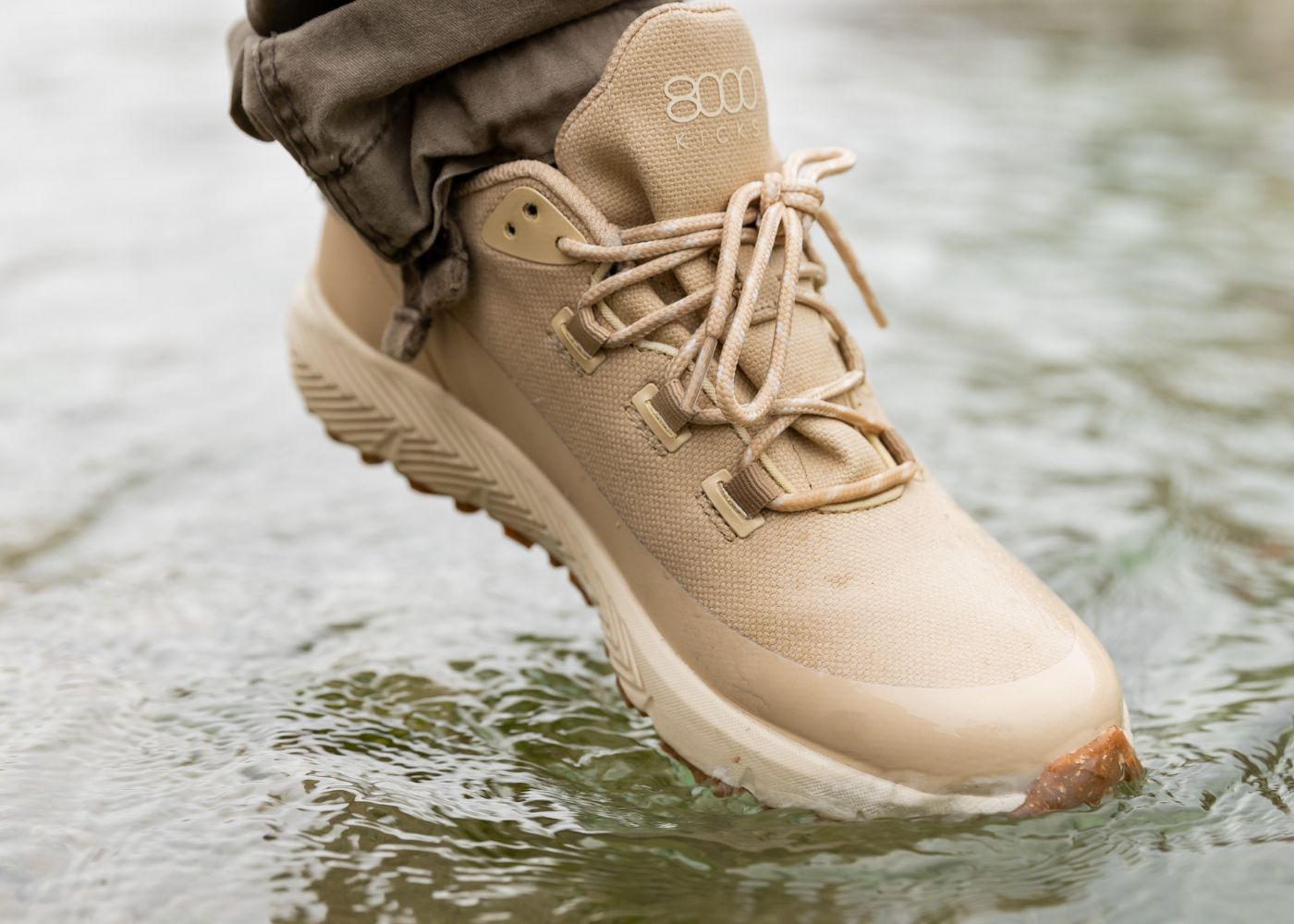 Trekker wasserdichte Hanfschuhe für Männer in Beige