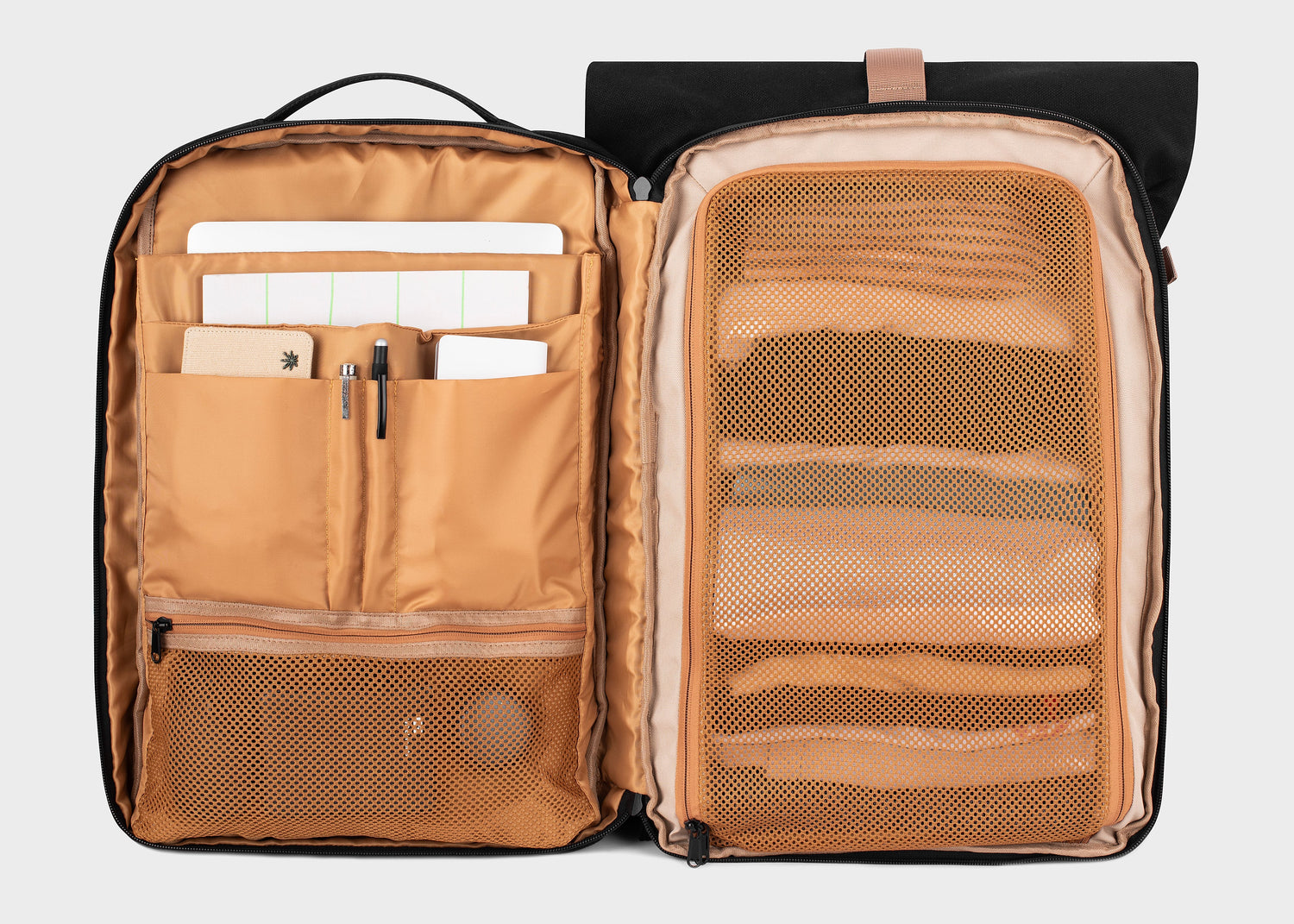 Nomad Hemp Backpack in Beige and Green