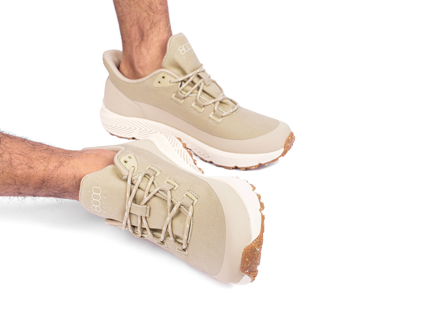 Trekker wasserdichte Hanfschuhe für Männer in Beige