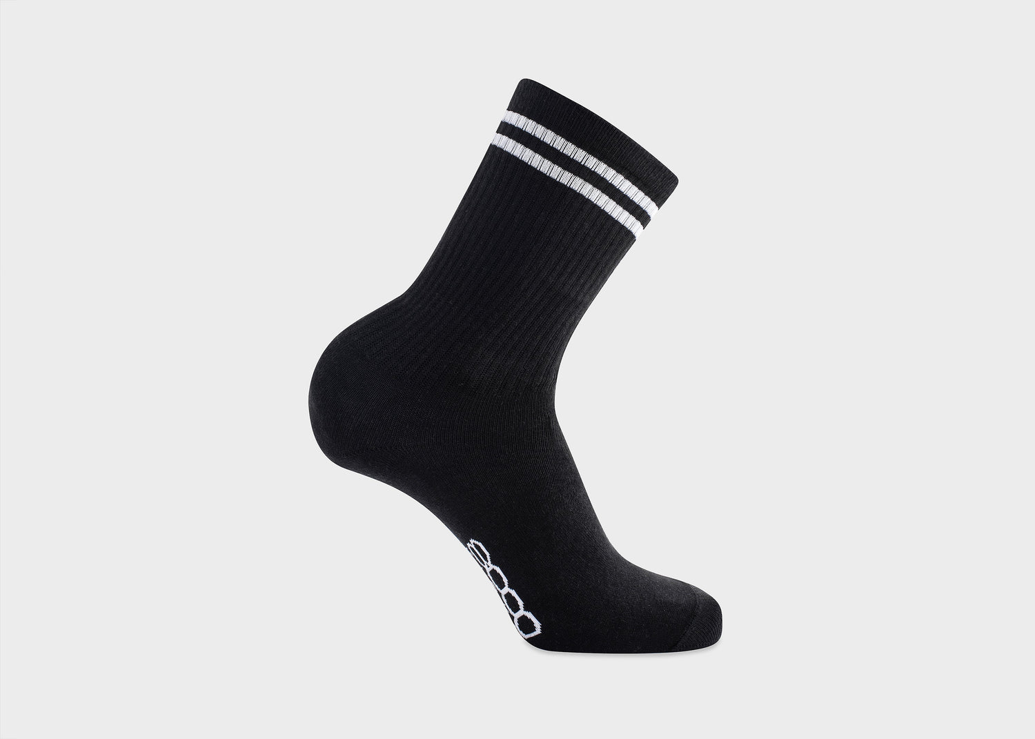 Gestreifte schwarze Hampfsocken 