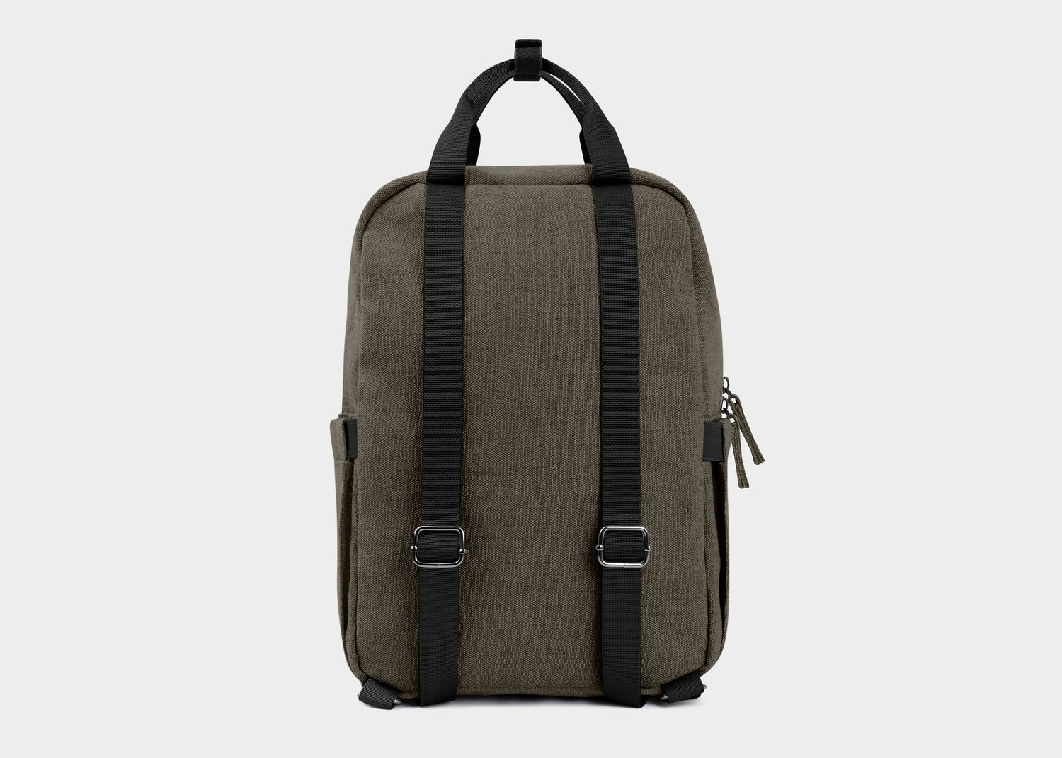 Kleiner Hanf-Rucksack in Dunkelgrün