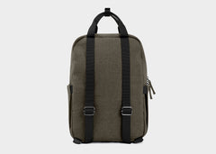 Small Hemp Backpack in Dark Green