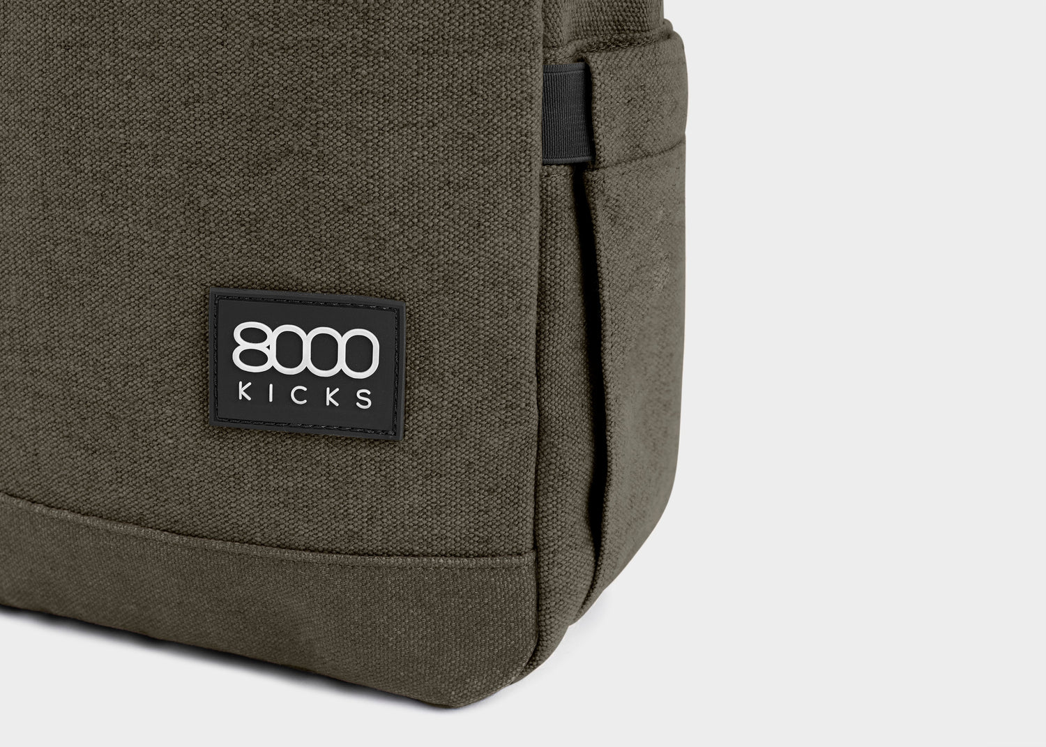 Kleiner Hanf-Rucksack in Dunkelgrün