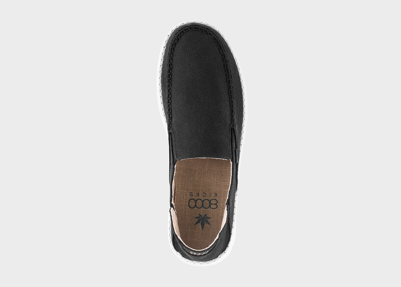 SunSlide Hanf-Slip-on für Herren in Schwarz