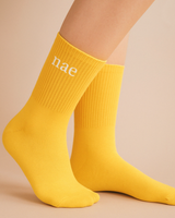 calcetines amarillos algodón orgánico veganos