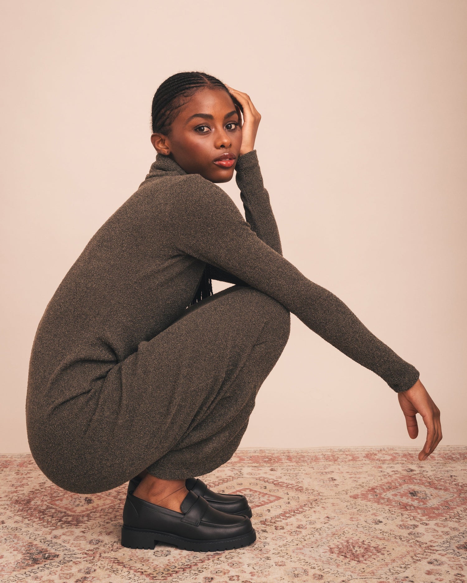 ALESSIA Black - Vegan Moccasins with Chunky Sole