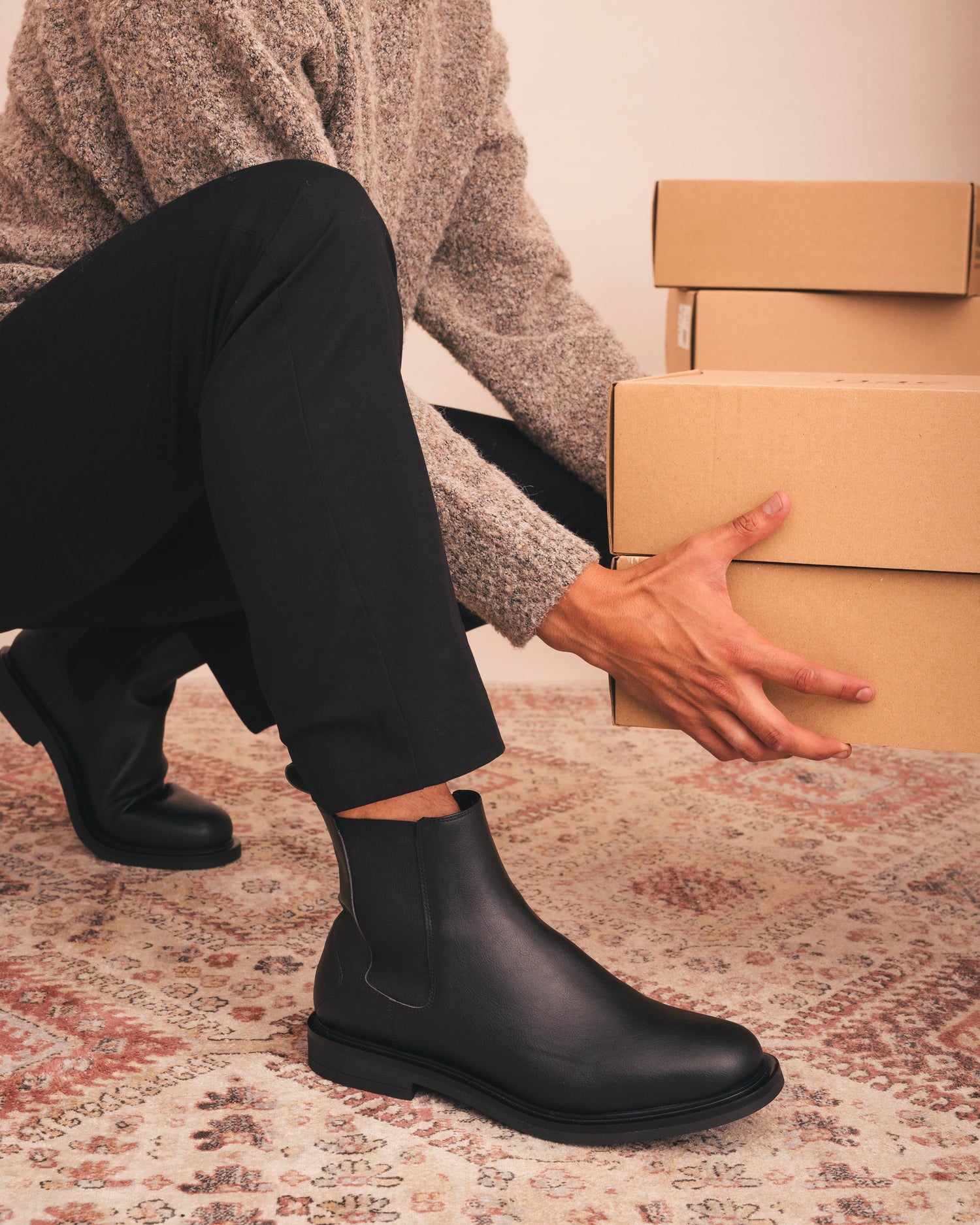 DENIS Black - Men’s Vegan Chelsea Boots
