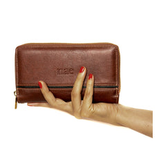 Pochette Vegan Borsa Polso Tasca Cellulare Monete Carte Cerniera Lampo Zip Foto