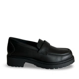 ALESSIA Black - Vegan Moccasins with Chunky Sole
