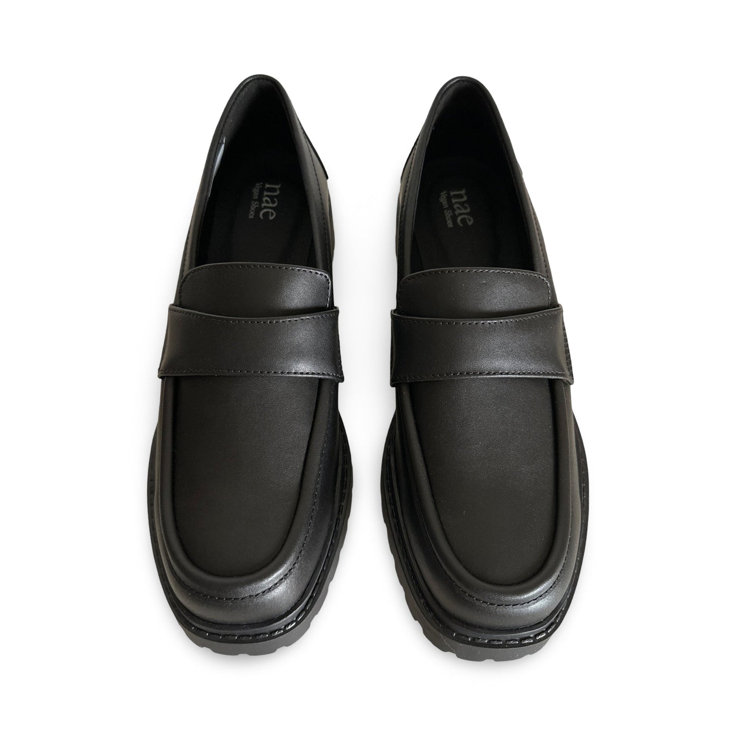 ALESSIA Black - Vegan Moccasins with Chunky Sole
