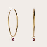 Irem pink topaz hoops