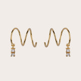 Rumi white topaas earrings