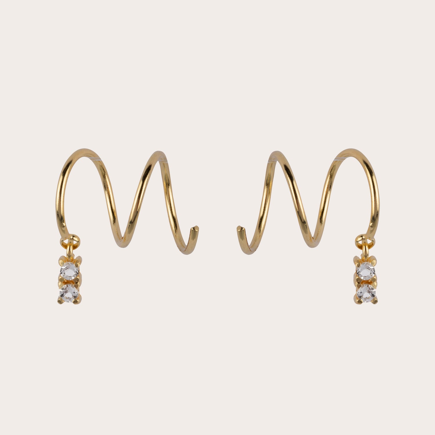 Rumi white topaas earrings