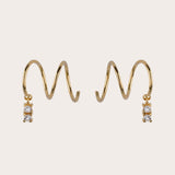 Rumi white topaas earrings