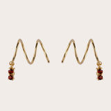 Rumi garnet earrings