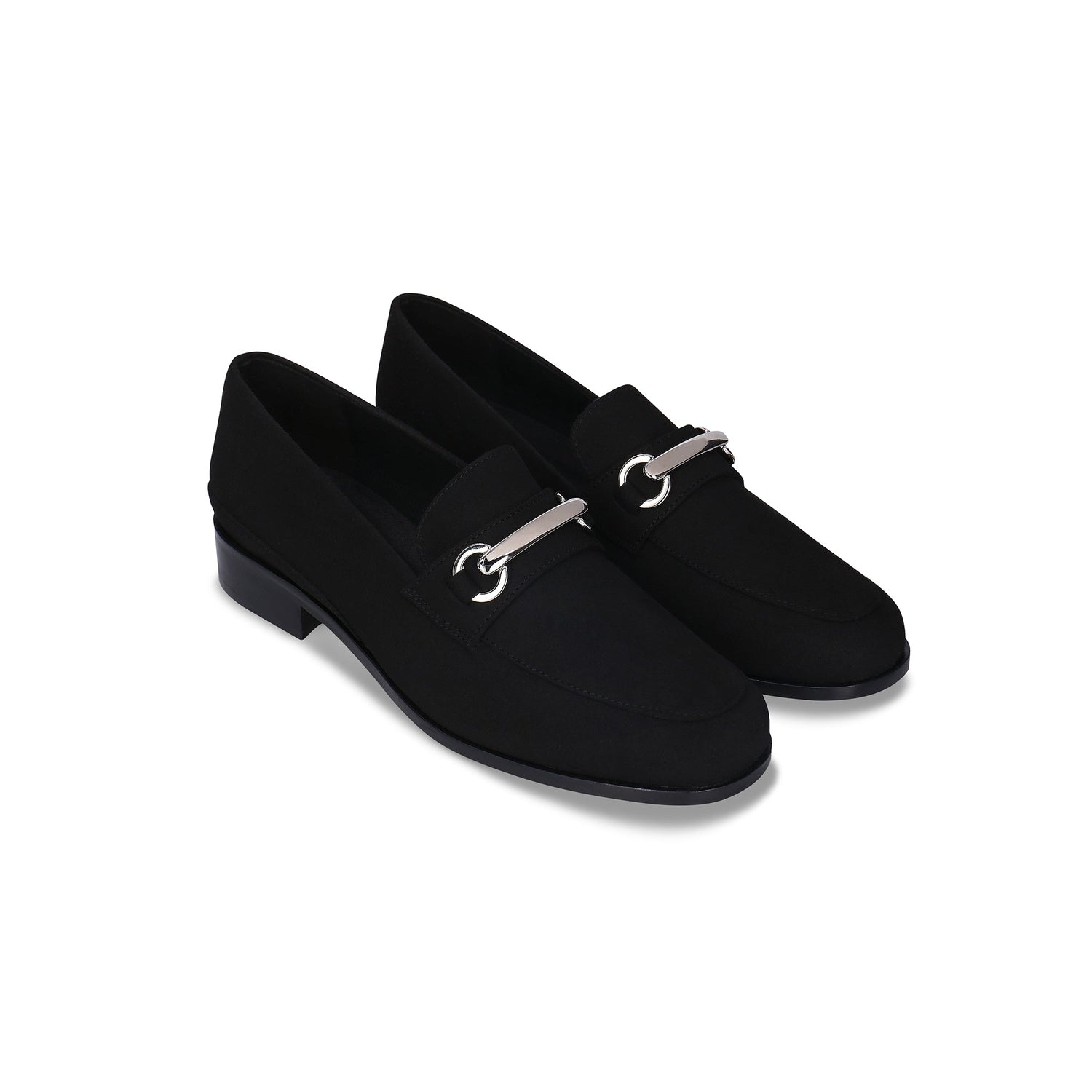 Mocassins femme véganes noirs chaussures talon plat comfort chic bout rond 36-42