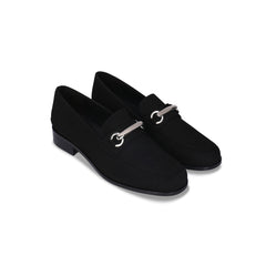 Mocassins femme véganes noirs chaussures talon plat comfort chic bout rond 36-42