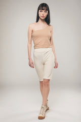 Beige Shorts aus Baumwolle mit Stretch – Avalon