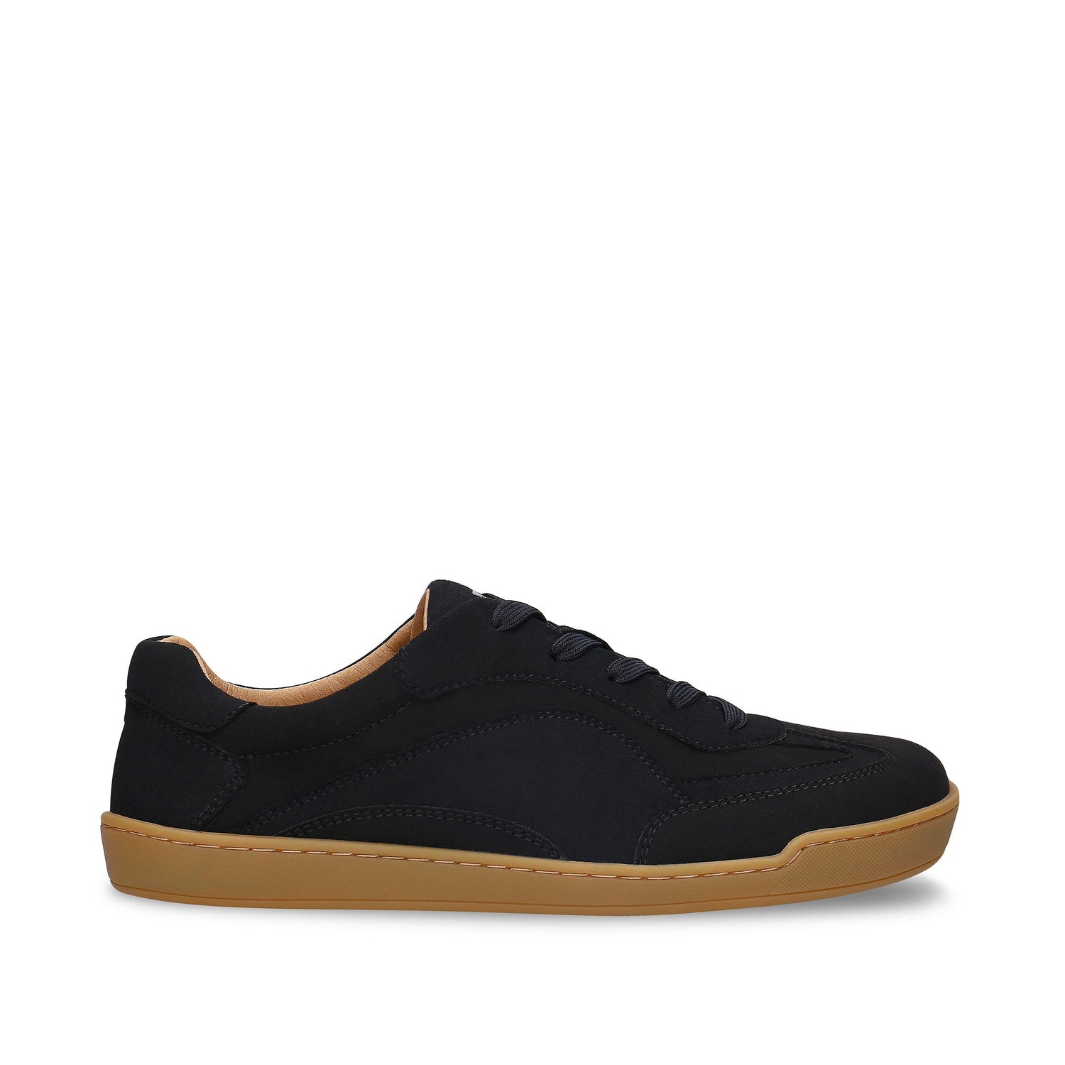 AYA Barefoot Black vegan barefoot sneaker pair — unisex vegan sneaker in all-black with zero-drop gum rubber sole, handmade in Portugal