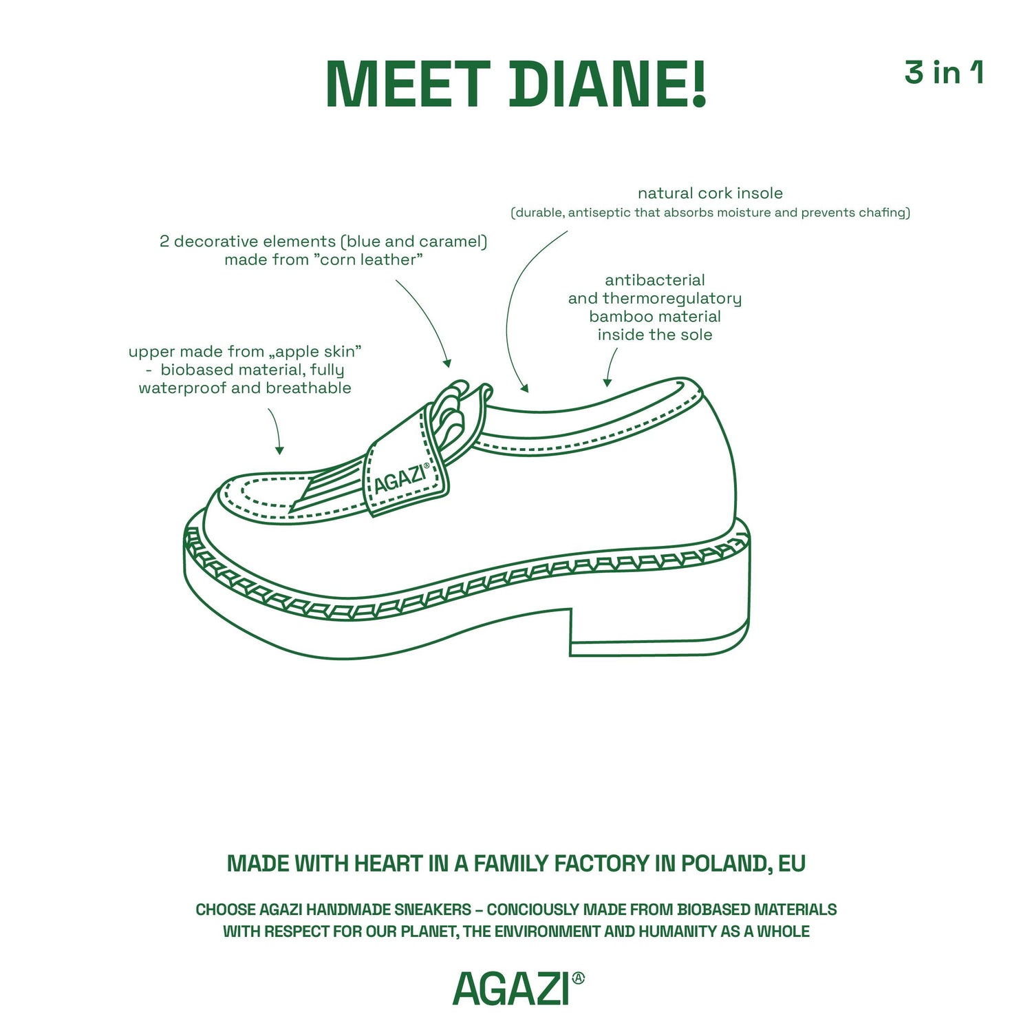 DIANE - 3 in 1 Apple loafers - chocolate, dark sole