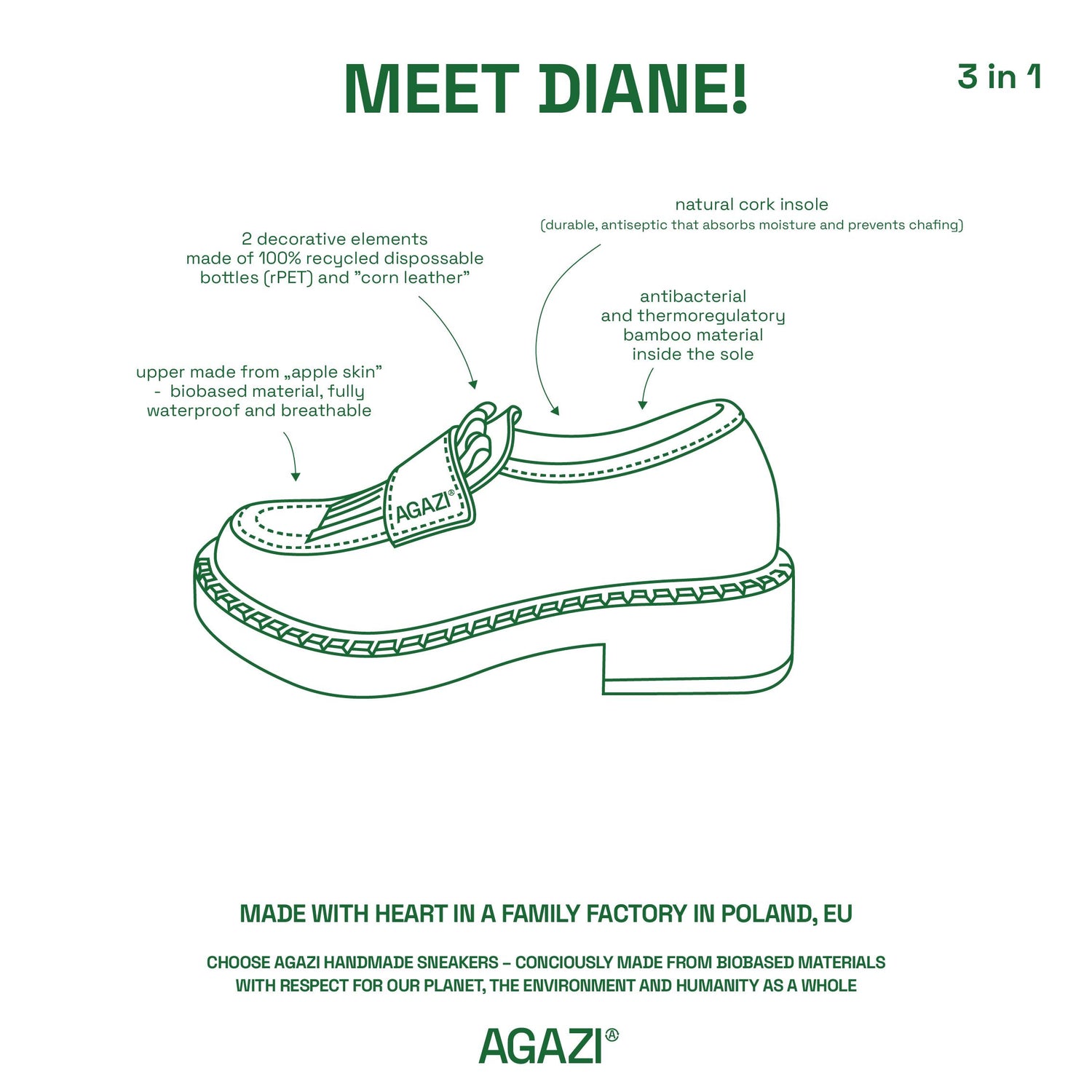 DIANE - 3 in 1 Apple loafers - chocolate, light sole