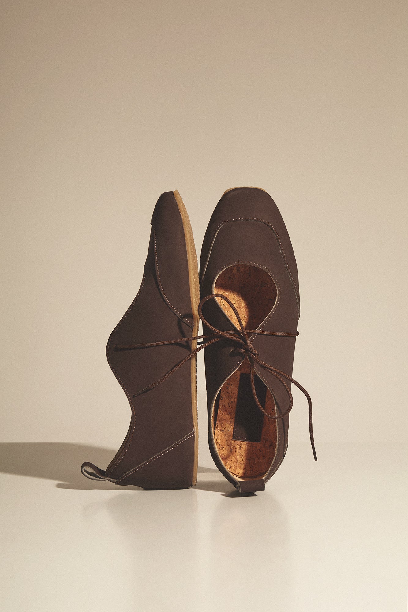 LOUISE Vegan Ballerina Flats in Brown