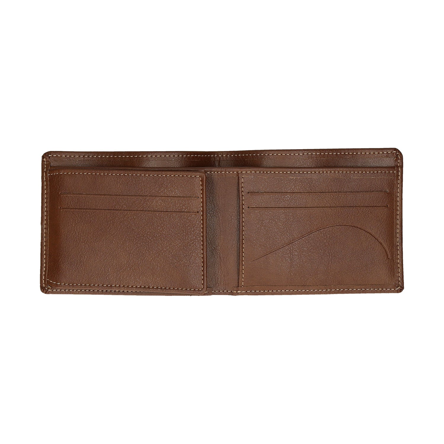 men wallet brown slim two section unfolded card id notes elegant NAE