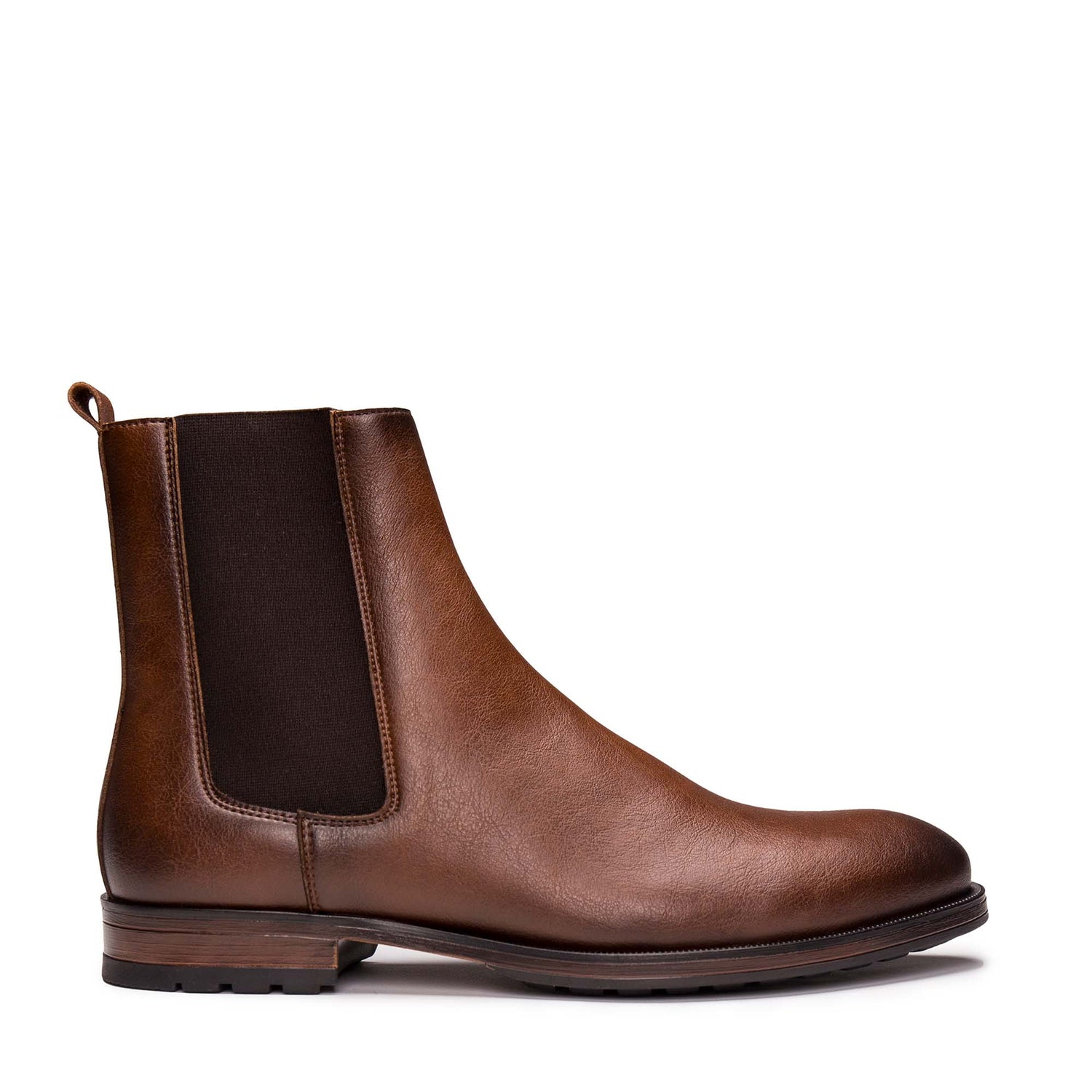 Brown Chelsea Vegan Boots BASTI Brown Vegan Chelsea Boots