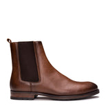 Men brown chelsea boots crafted from vegan leather | NAE