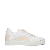 BERLIN White Vegan Sneakers in Apple Leather & Piñatex