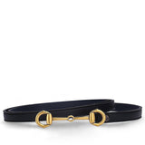 BISBAL Black women's vegan belt in Desserto® cactus material – front view