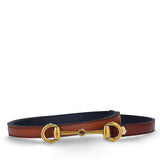 BISBAL Brown women's vegan belt in Desserto® cactus material – front view