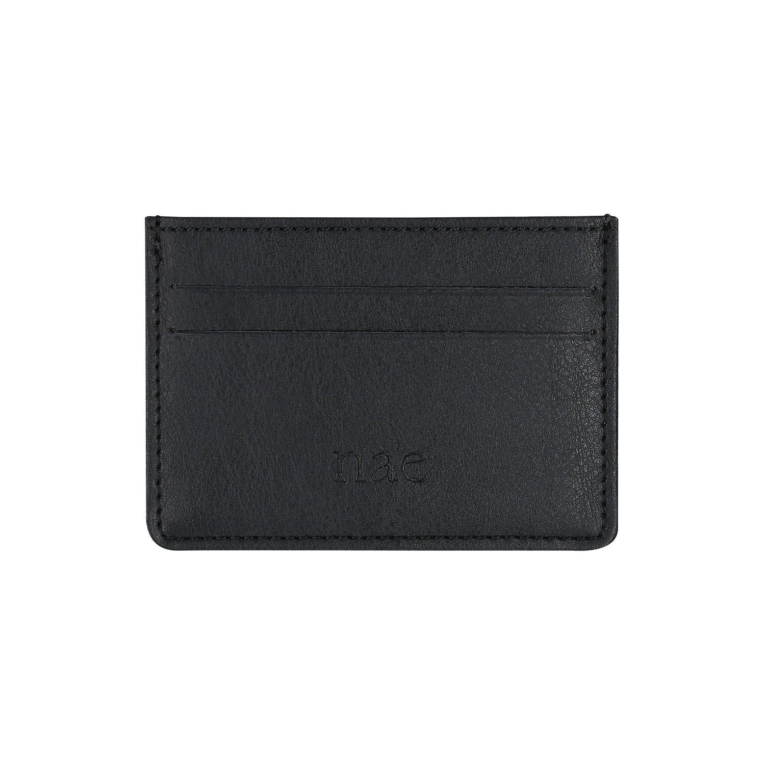 Portafoglio nero vegano tasca monete porta carte logo pochette NAE
