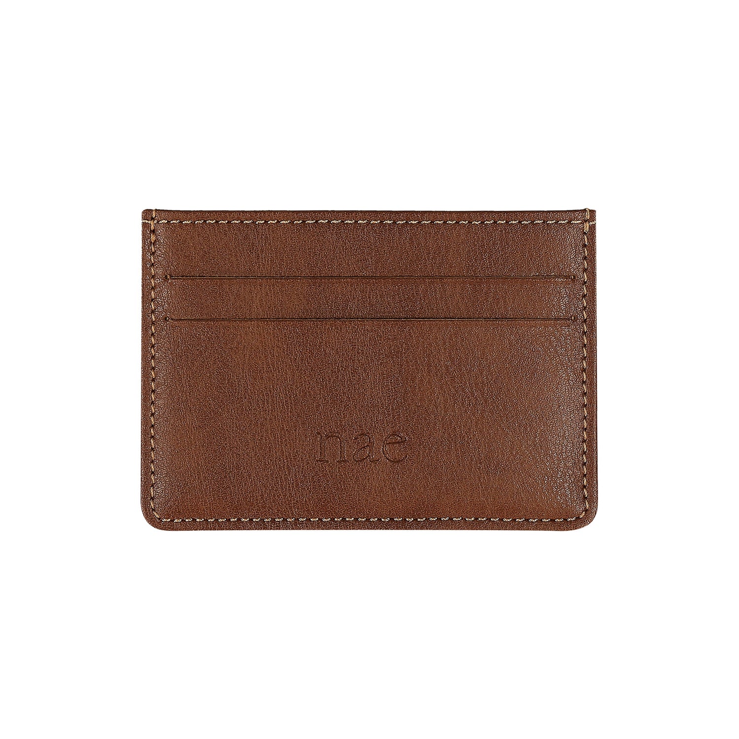 Vegan pocket wallet card holder logo engraved NAE Vegan Shoes