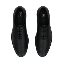 Scarpe vegane uomo oxford in Apple Skin nero di abito elegante stringhe piatte