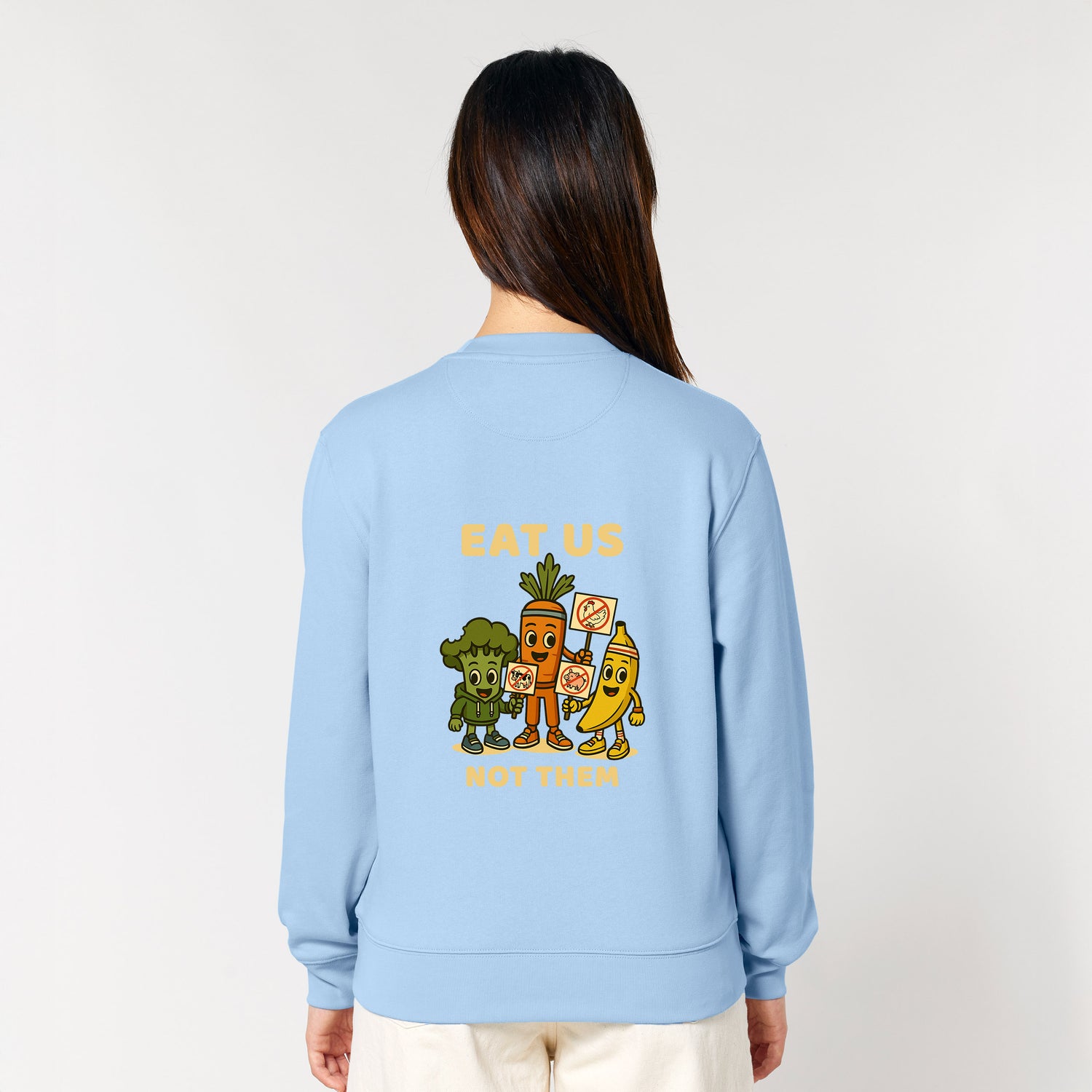 Organic Plant Hero Sweater – Steamy Front & Squad Back / 6 Farben / Unisex