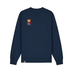 NEW WORLD GUARDIANS Kobold Guardians Unisex-Sweatshirt aus Bio-Baumwolle in Dunkelblau – Vorderansicht